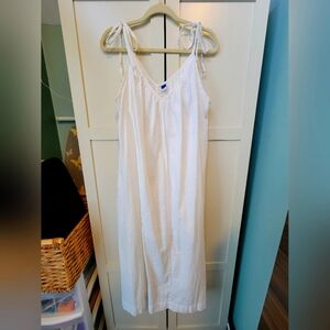 Beach White Cotton Summer Dress Boho Chic